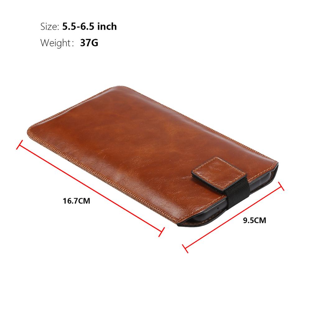 Upgraded Men's Soft Leather Holster for iPhone12 Pro Max Simple Business Mobile Phone Bag Portable Skin Clutch Pouch