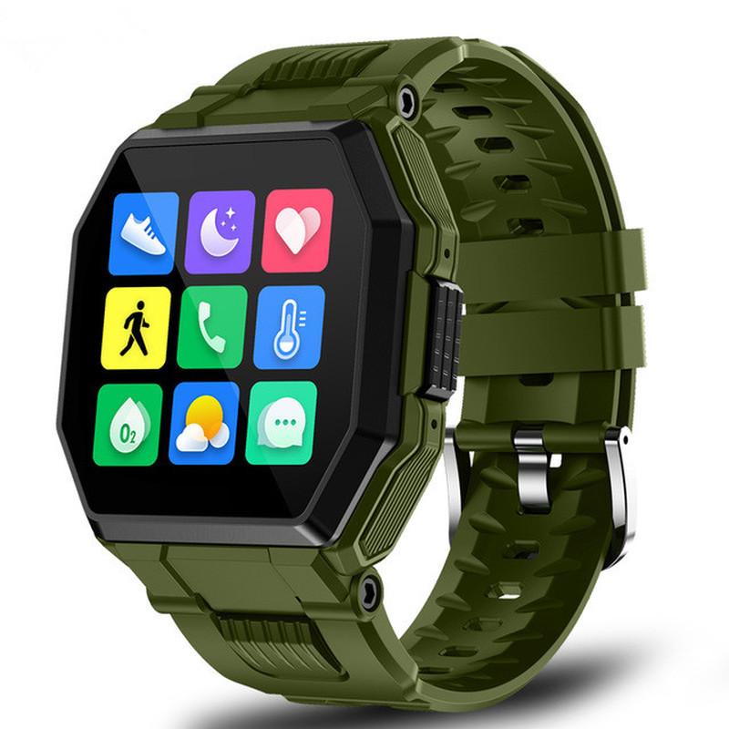 Full Touch Screen Smart Watch Sports Bluetooth Call Watch Blood Pressure Monitor Message Reminder Business Smartwatch Men