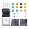 Blade Fuse Block 12V 30A 6 Way Dustproof Waterproof Panel Box for Car Van Automotive