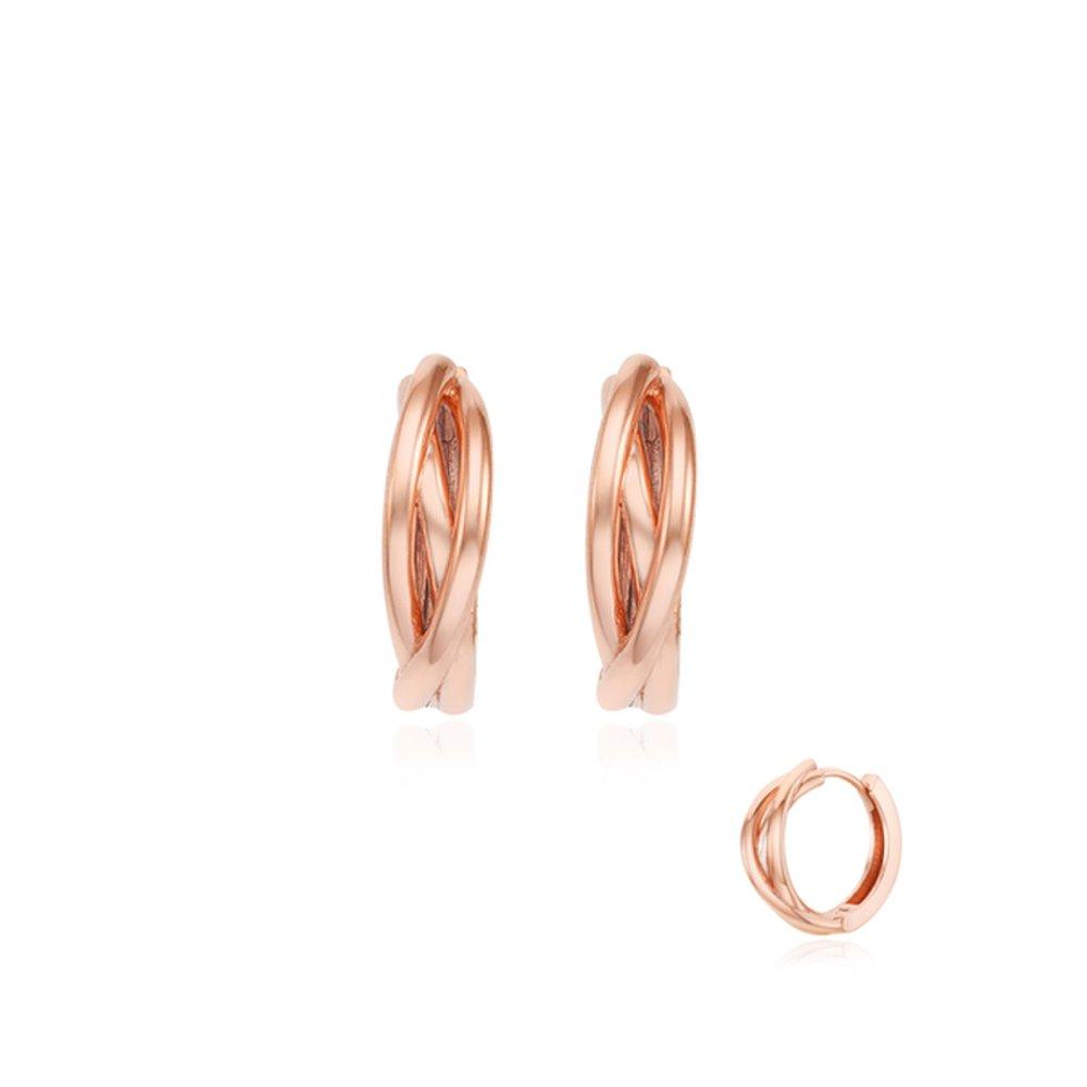 STONEHENGE Silver Ribbon Cubic One-Touch Earrings Sc24B20T