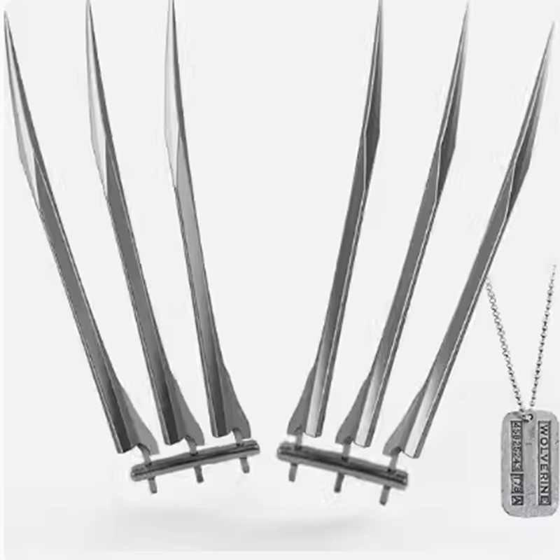 Игрушка Когти Росомахи с жетоном Логана, ожерелье, реквизит для косплея на Хэллоуин