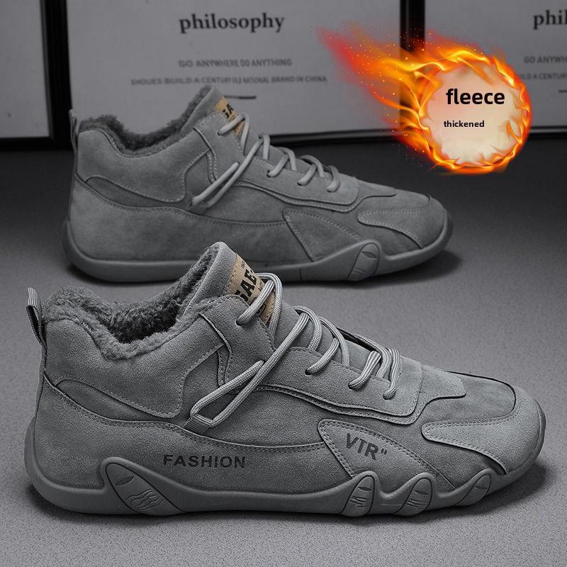 Мужские модные зимние рабочие ботинки на флисовой подкладке с нескользящей подошвой