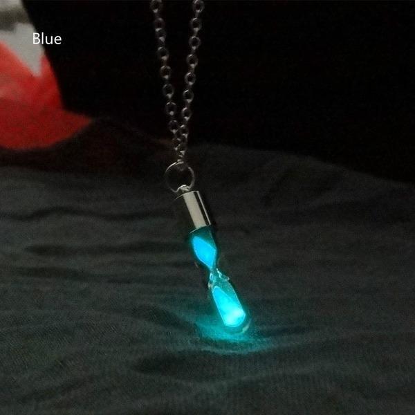 Креативное светящееся ожерелье с подвеской в ​​виде бутылки песочных часов для женщин