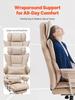 Executive Office Chair High Back Chair Footrest & Removable Armrests Brown