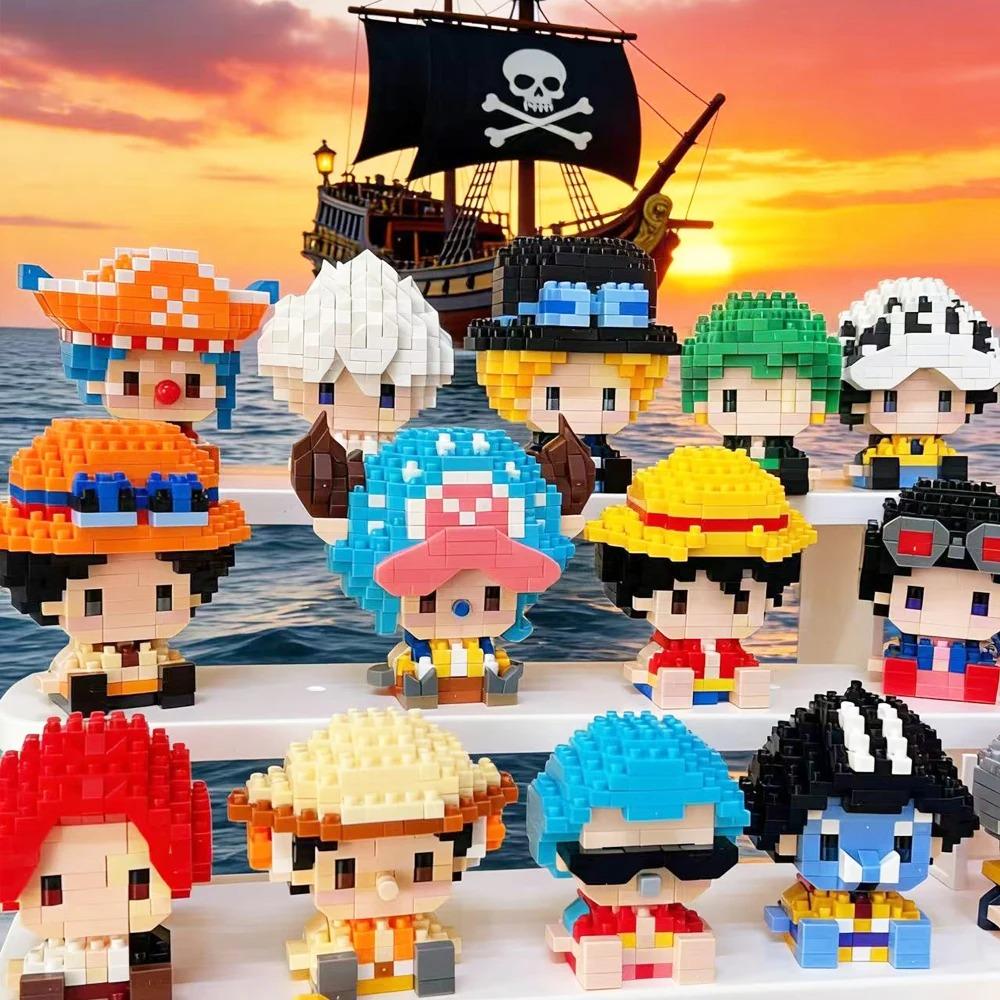ИГРУШКИ ONE PIECE Обезьяна · Д · Гарп Роджер Микро Строительные Блоки Эдвард Новый Гейт Аниме Модель Сборная Фигурка Игрушки В Подарок