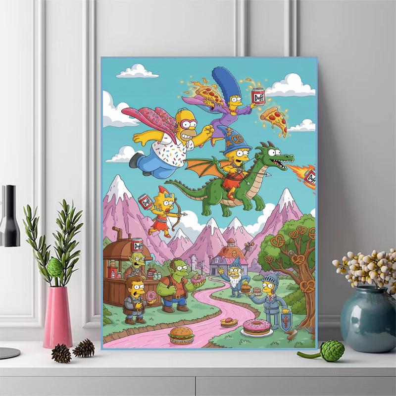 Simpsons Joy.169 100% Round Full Drill 5D DIY Diamond Painting Embroidery Cross Stitch Rhinestone Décor