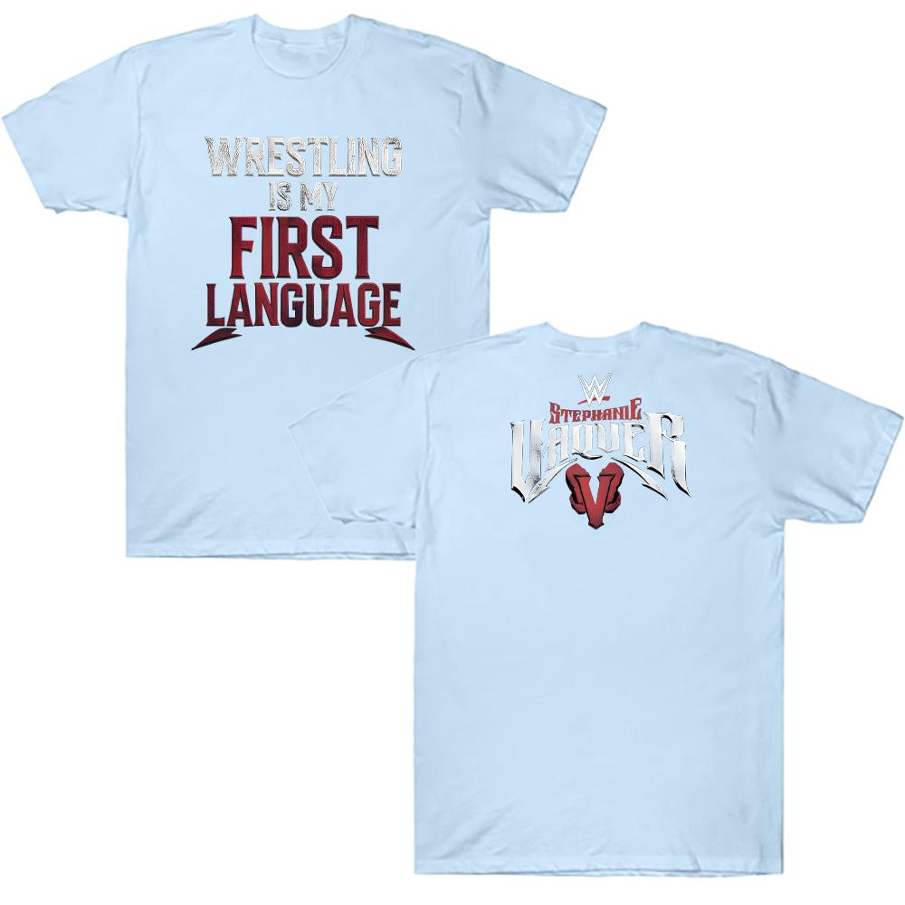 Мужские футболки Stephanie Vaquer Wrestling Is My First Language Футболки для фанатов Хлопковые топы Мужские Женские Y2K Летние Дышащие футболки с коротким рукавом