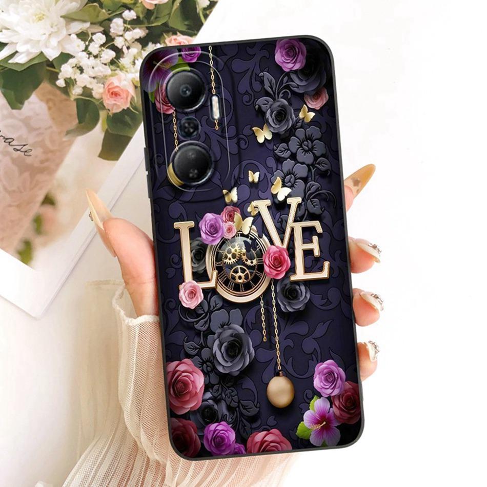 For Infinix Hot 20 20Play Cute Cat Flower Cartoon Phone Case For Infinix Hot 20 Play Hot20 4G Soft Silicone Covers Bumpers