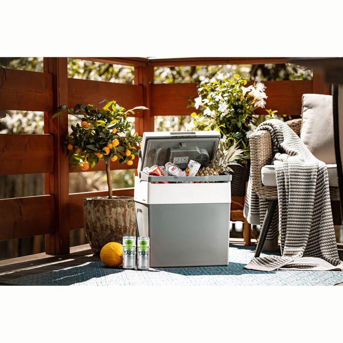 Glacière Électrique portable 28 Litres, 12V / 220 - 240V Voiture et Camping Adler AD 8078 Gris 39860