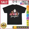 Groovy Ghost Spooky Season Vintage T Shirt Men Fashion 2023 Women T Shirt Short