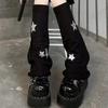 Womens Lolitas Knit Long Socks Star Leg Warmers Harajuku Japanese Style Booties Socks Winter Warm Ankle Heap Socks