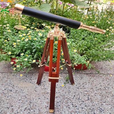 Латунный телескоп, Ручной работы подзорная труба на подставке, Морской декоративный функциональный телескоп, Подарок на годовщину свадьбы для дома и офиса