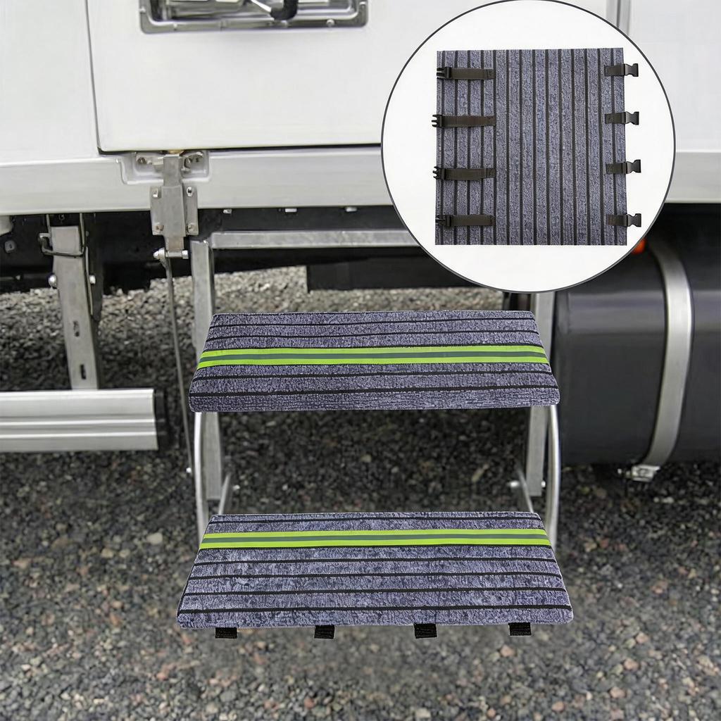 Rv Protective Steps Carpet Non-Slip RV Step Covers RV Pedal Protection Pad Motorhome Accessories for Outdoor Travel Camping