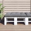 Pallet Cushion Gray 120x80x12 cm Fabric