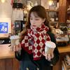 Korean Style Y2K Checkered Scarf Plaid Winter Cashmere Shawl Elegant  Check Scarf  Unisex