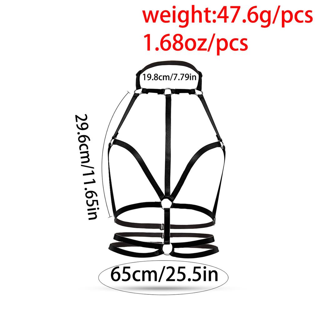 Simple Hot Girl Elastic Band Sexy Bikini Chest Chain Nightclub Strap Hollow Body Chain