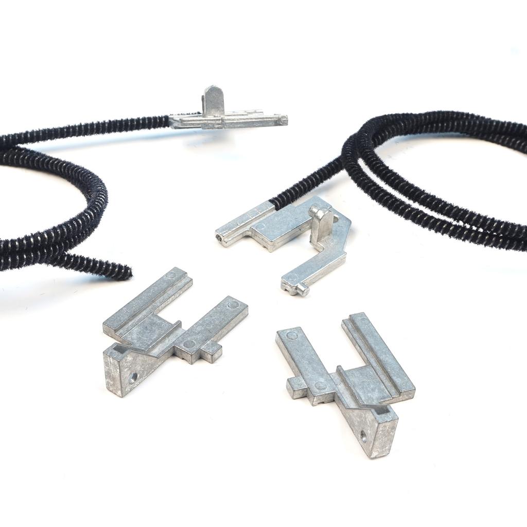 ESR674 Electric Sunroof Repair Track Drive Pull Bowden Cables Left and Right With Metal Mounting Bracket Hinges for Renault Megane MK1 Scenic MK1
