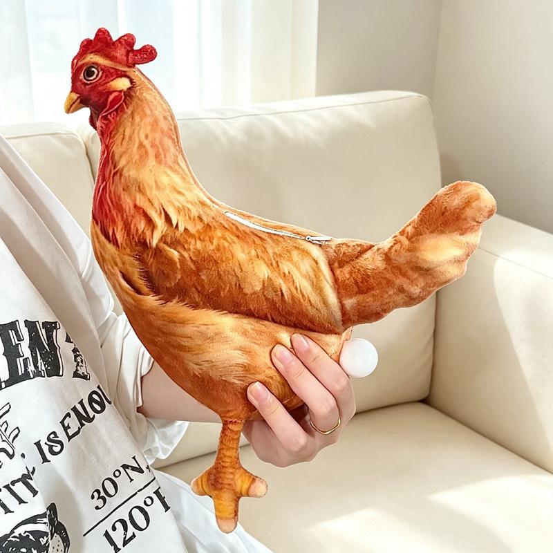 30СМ Кукла-несушка Имитация 3D Симуляция Курица Наполнитель ПП Хлопок Набитая Кукла Игрушка Подарки Для Детей Декор Комнаты Дома