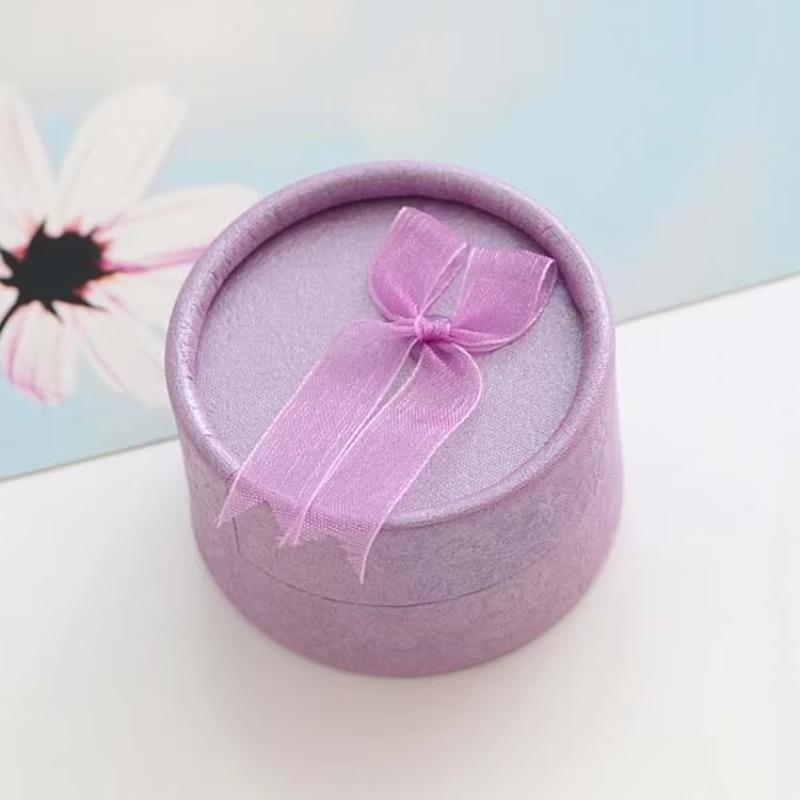 3Pcs Butterfly Knot Small Round Box Ring Earring Packaging Box Valentines Day Proposal Ring Boxs Home Jewelry Storage Gift Boxes