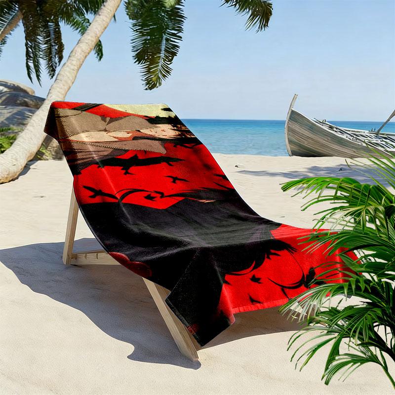Naruto Anime Print Beach Towel, Large Soft Quick Dry Towel for Beach Camping Swimming