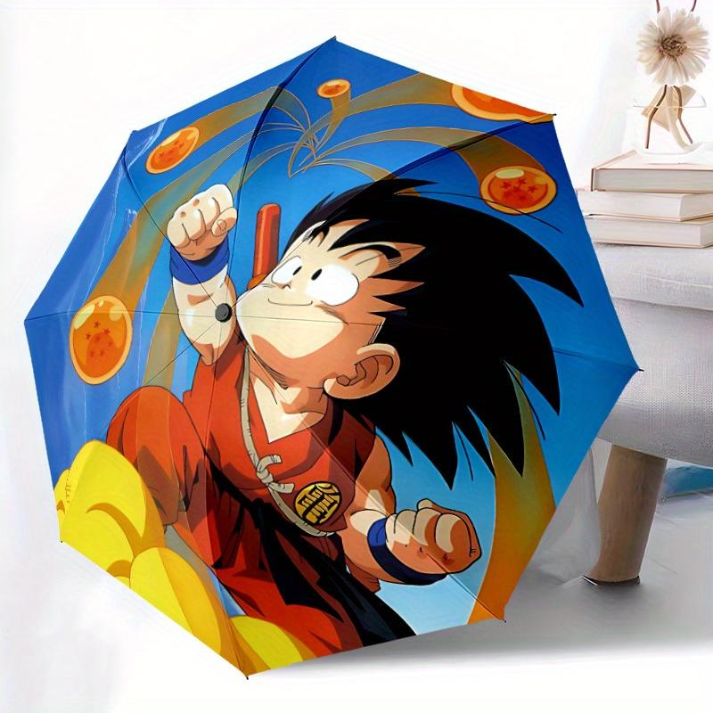 Dragon Ball Goku Self-Folding Umbrella,Travel Umbrella, Durable Plastic And Iron Frame, Suitable For Outdoor And Daily Necessities, a0818081