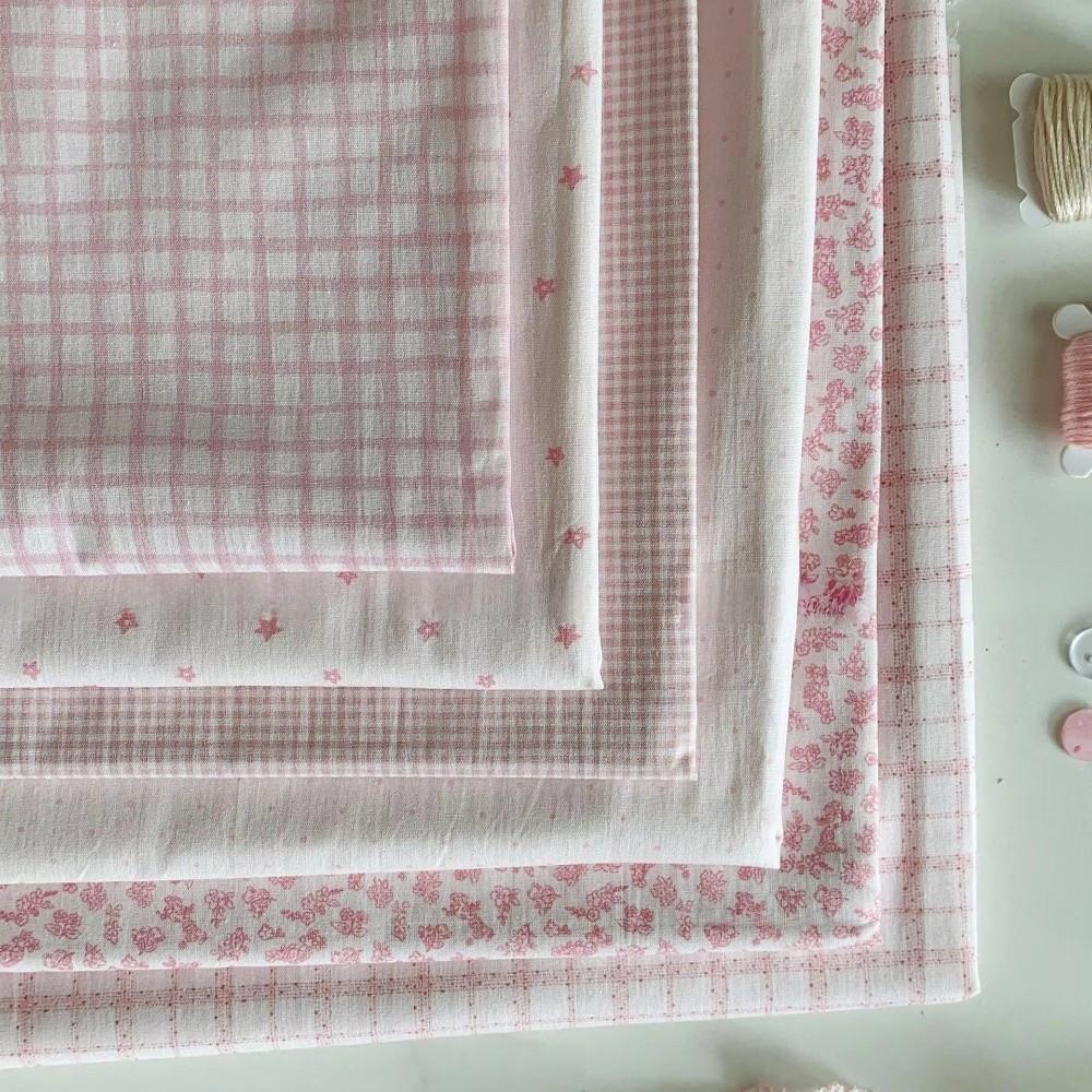 DIY Floral Check Cloth 145x100cm Sewing Cloth Ins Digital Print Fabric  For Home Wear