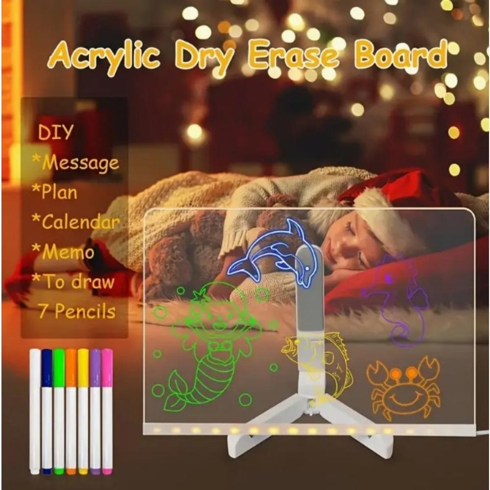 1SET светящийся акриловый ночник прозрачный настольный светильник DIY рукописный световой рисунок сообщение ночник lam