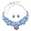 Swiss Blue Quartz Gemstone Jewelry Necklace Earring 16-18''
