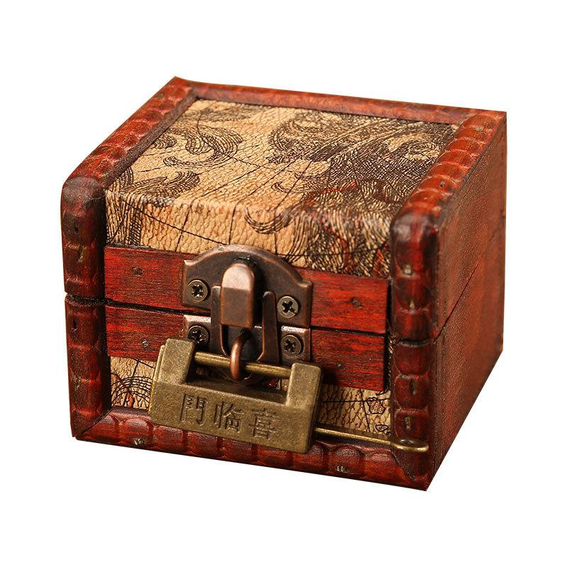 1 шт. Европейская ретро деревянная коробка для хранения свадебных конфет, ручная работа, состаренный стиль, идеально подходит для реквизита для фотосъемки.