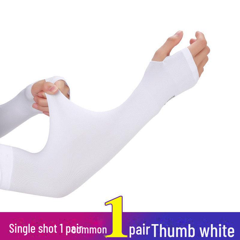 Нарукавники Ice Silk для защиты от солнца для мужчин и женщин - защита от ультрафиолета, тонкие перчатки для вождения и езды на велосипеде