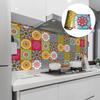 Meiji Simulation European Tile Self-Adhesive Sticker Restaurant Wall Dyi Decoration Creative Wall Sticker Waterproof Pvc Wallpaper Painting