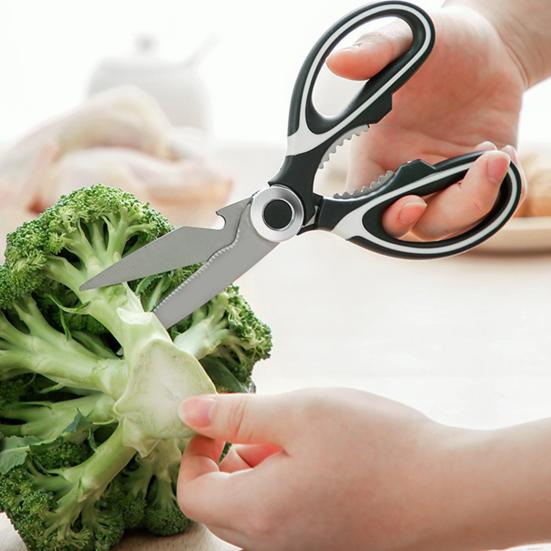 Кухонные ножницы Ножницы для куриных костей Нескользящие удобные ножницы из нержавеющей стали с защитным чехлом Многофункциональные прочные ножницы