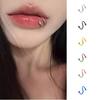 Серьги-гвоздики в форме буквы S из нержавеющей стали, цветные серьги-гвоздики для носа, титановые стальные серьги-гвоздики особой формы для губ, украшения для пирсинга тела