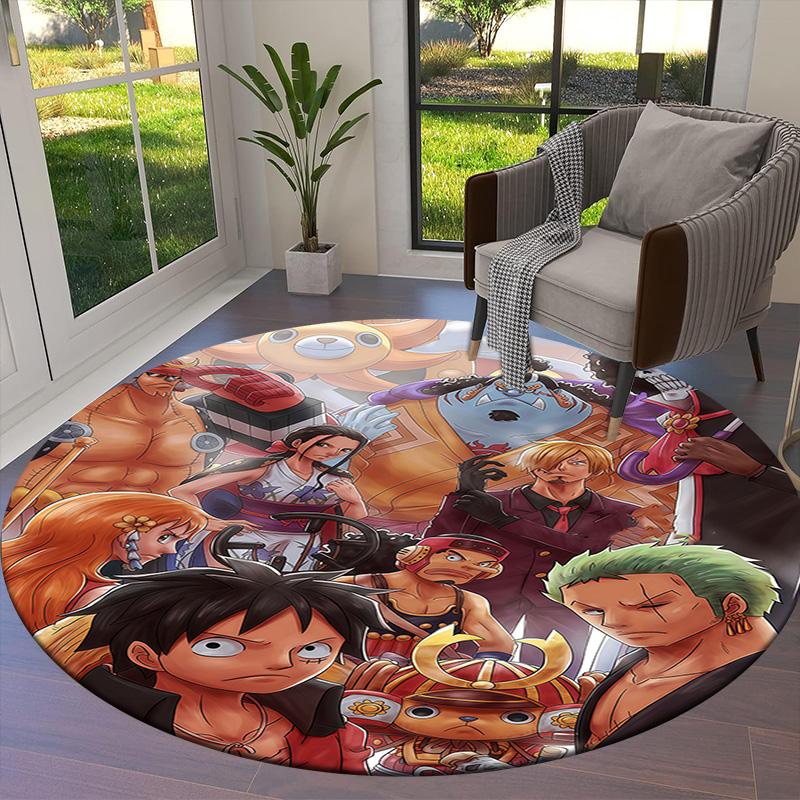 One Piece Round Area Rug Carpet Rug For Living Room Bedroom Sofa Playroom Decor Nonslip Floor Mat
