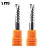 2Pcs 6mm Single Flute Spiral End Mill Carbide Router Bits for Aluminium 6*22mm