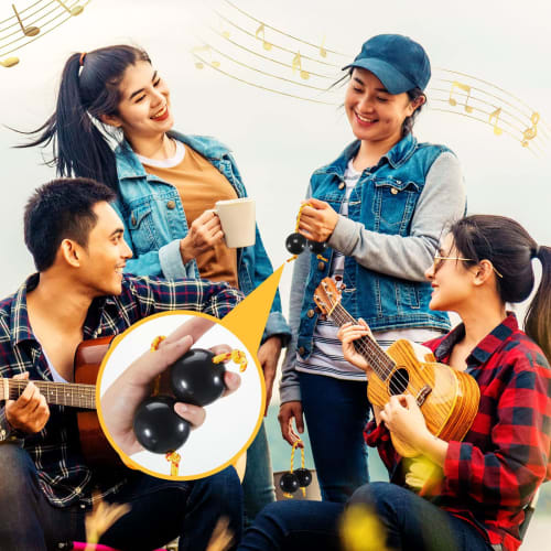 Cluoling Pachika Asalato Percussion Instrument, Ethnic Maracas, Shakers, African Rhythmic Ball Cashaka Instrument, Set of 2