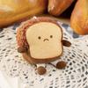 Personality Badge Stuffed Dual-use Expression Brooch Toast Bread Pendant Plush Key Chain Key Charms