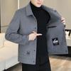 Мужское двустороннее шерстяное пальто - Короткое, утолщенный кашемир на осень/зиму 2026