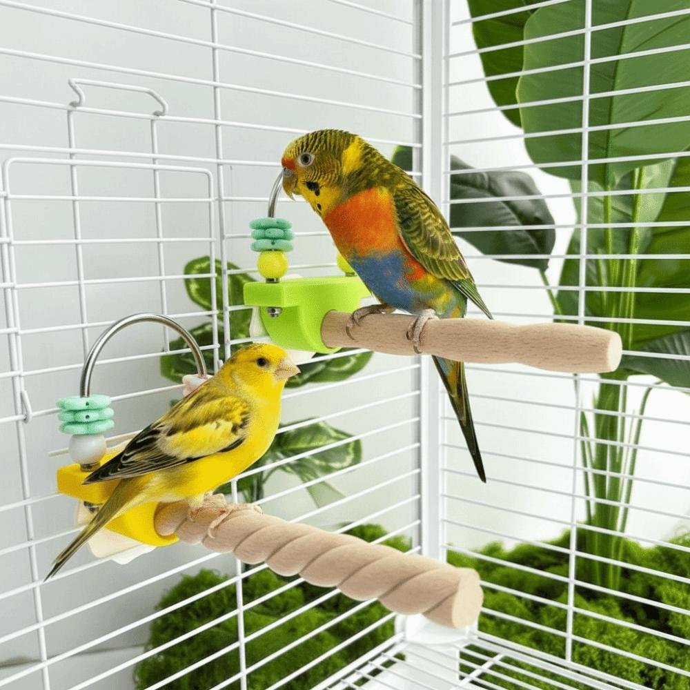 Wear-resistant Paw Grinding Sticks Non-slip Parrot Standing Pole Fun Bird Perch Stand Birdcage Use