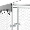 Outdoor Dog Kennel with Roof Silver 3 x 1.5 x 2.5 m Galvanized Steel
