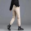 Women's Autumn and Winter Solid Color Light Pants Middle-aged and Young Solid Color High-Waisted Trousers