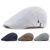 Spring Summer Men's Mesh Newsboy Caps Casual Breathable Outdoor Retro Beret Hat Golf Hat Fashion Solid Flat Caps Woman