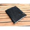 Handmade Wicca Leather Journal Black Pentagram Embossed Blank Spell Book of Shadows Notepad Grimoire Book Write Book for Men Women