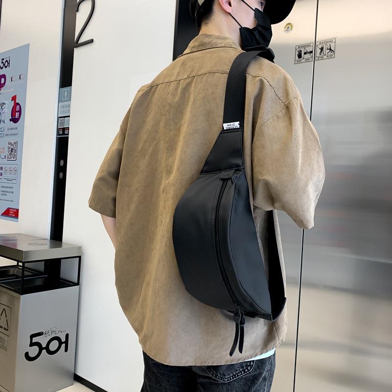 Мужская ретро-сумка на грудь и плечо - легкий спортивный рюкзак через плечо и на пояс 2025 года