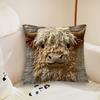 Cute Highland Cow Design cushion cover Pillow Case Plush Fabric Soft Double Sided Print Sofa Cushion Cover Throw Pillow Covers