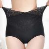 Women Underpants High Waist Solid Color Quick-drying Slim Anti-shrink Shaping Lace Tight Waist Tummy Control Women