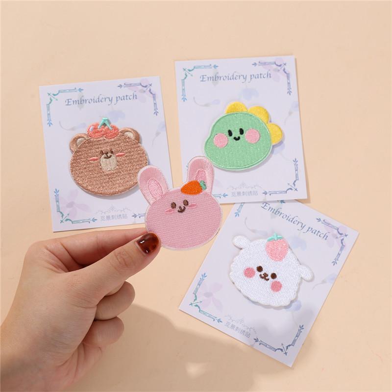 Санай Вышитая тканевая наклейка Ручная работа Сделай сам Детская одежда Брюки Декоративная нашивка Самоклеящаяся Наклейка с рисунком для ремонта