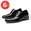 Fashion High Quality Genuine Leather Brogue Men Elevator Shoes 6CM Height Increase Oxford Men Formal Dress Shoes Business Office Wedding