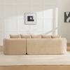 Modular compression sofa made of chenille fabric, filled with 30D high-elastic foam. Easy to move, non-slip floor, ideal for living room.LIGHT KHAKI