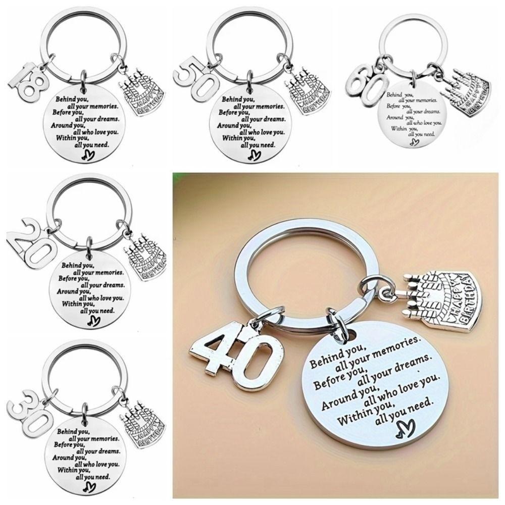 Подвеска в виде торта из нержавеющей стали брелок для ключей на день рождения подарок на день рождения брелок ювелирные изделия